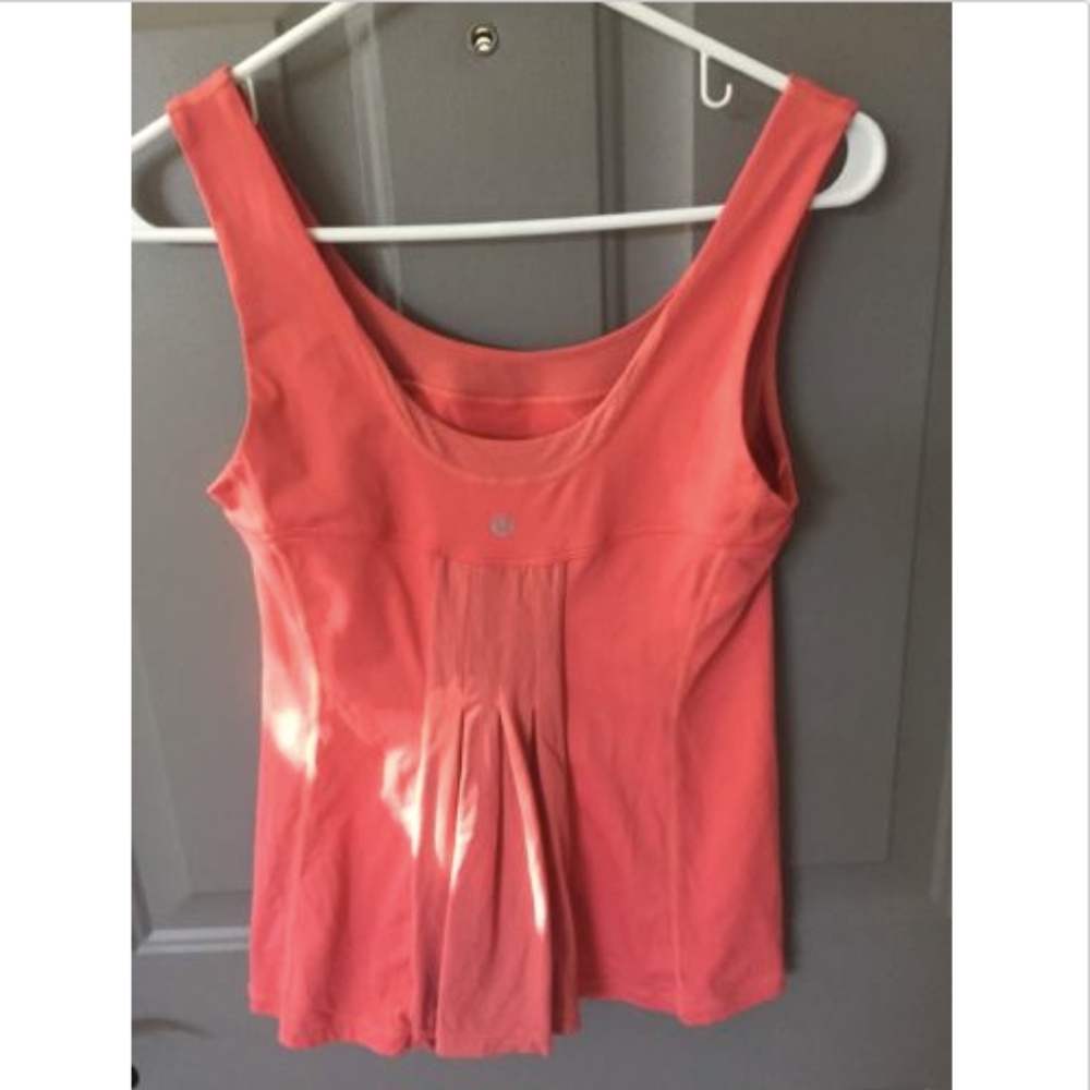 Lululemon Tank Top- Coral- Size 6 - Picture 4 of 5